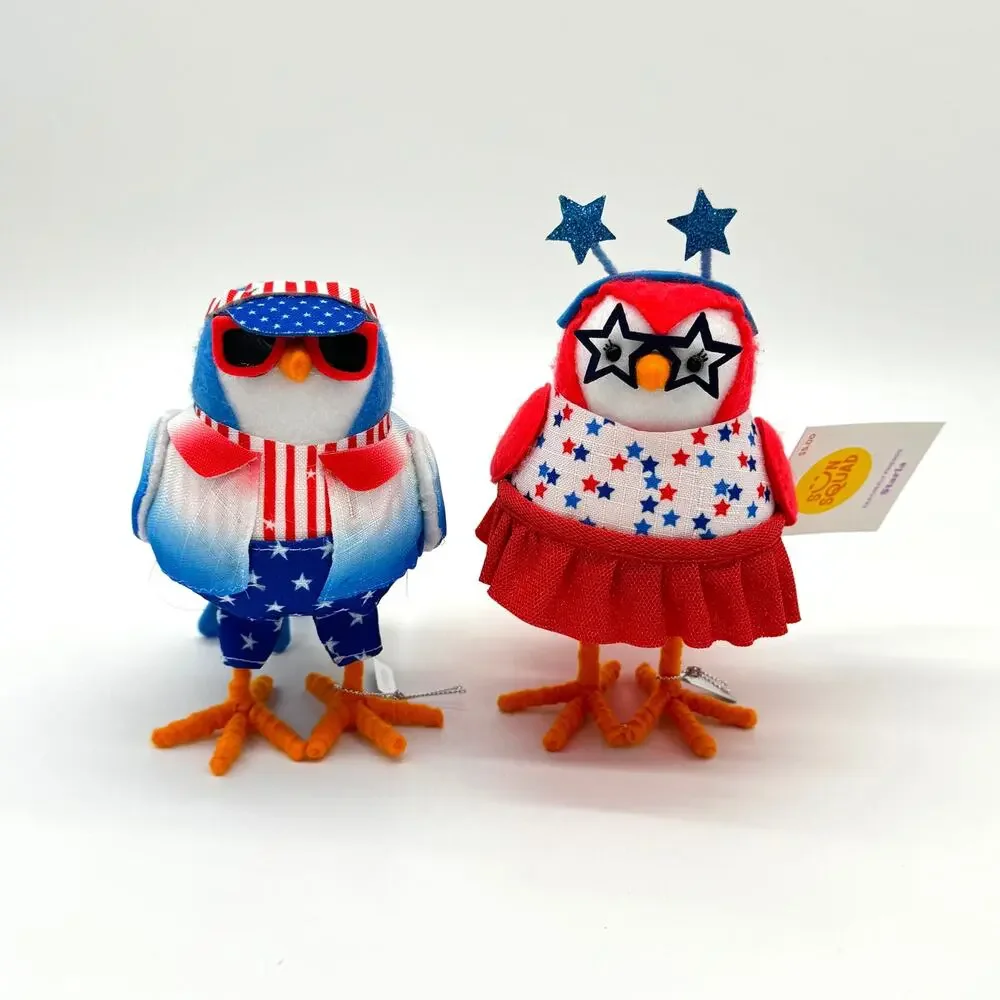 2 Target Sun Squad Fabric Patriotic Summer Birds BUBBA & STARLA 4th of July New